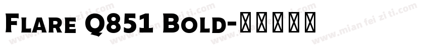 Flare Q851 Bold字体转换
